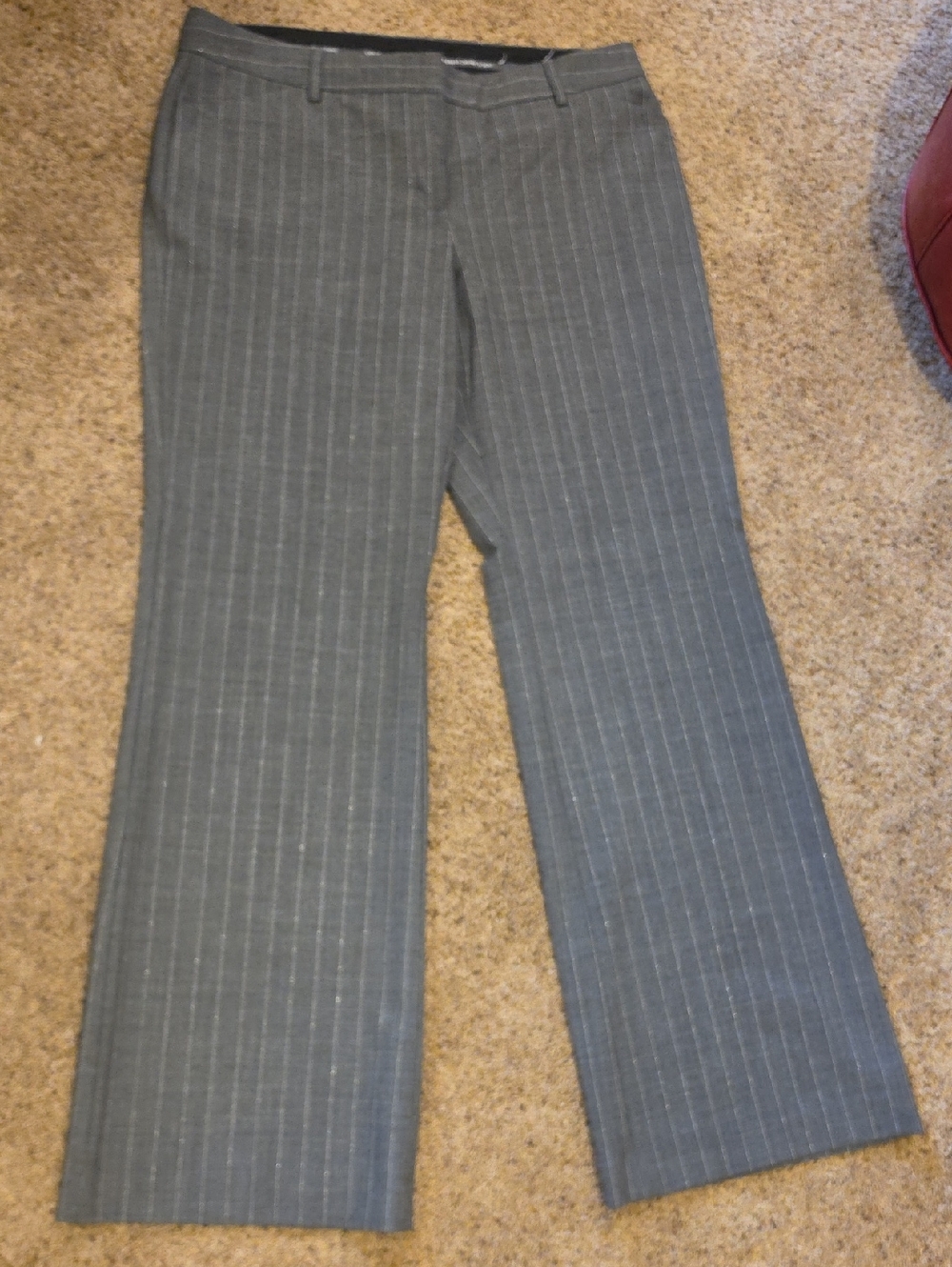 Express Gray Pinstripe Bootcut Dress Pants